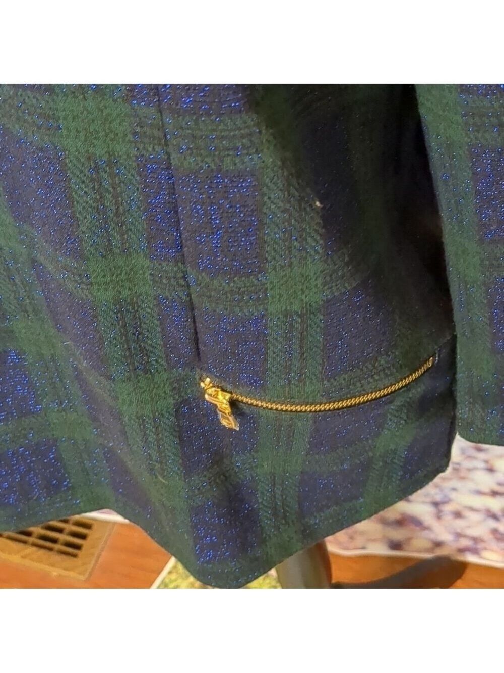 Talbot's purple green top size large petite - Picture 2 of 7